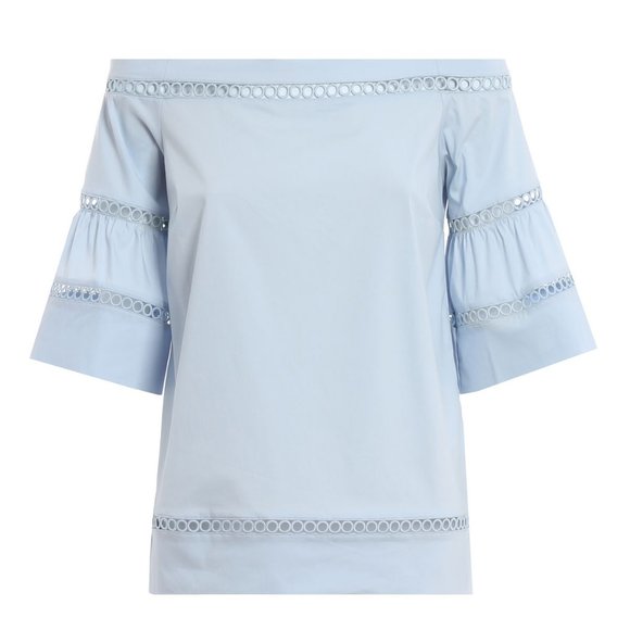 Michael Kors size M off shoulder blue top - Picture 4 of 7